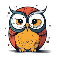 Owl. Vector illustration. Isolated on a white background.