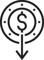 Money exchange payment icon symbol vector image. Illustration of the dollar currency coin graphic design image