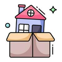 An icon design of model home vector