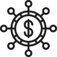 Money exchange payment icon symbol vector image. Illustration of the dollar currency coin graphic design image