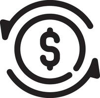 Money exchange payment icon symbol vector image. Illustration of the dollar currency coin graphic design image