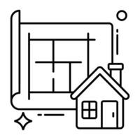 icono de descarga premium de blueprint vector