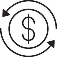 Money exchange payment icon symbol vector image. Illustration of the dollar currency coin graphic design image