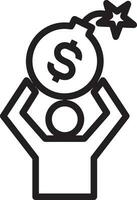 Money exchange payment icon symbol vector image. Illustration of the dollar currency coin graphic design image