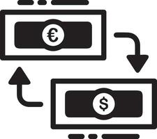 dinero intercambiar pago icono símbolo vector imagen. ilustración de el dólar moneda moneda gráfico diseño imagen