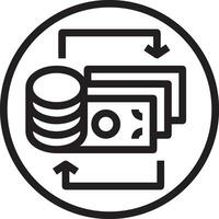 Money exchange payment icon symbol vector image. Illustration of the dollar currency coin graphic design image