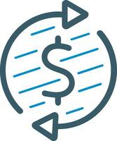 Money exchange payment icon symbol vector image. Illustration of the dollar currency coin graphic design image