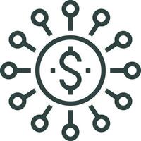 Money exchange payment icon symbol vector image. Illustration of the dollar currency coin graphic design image