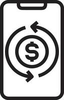 Money exchange payment icon symbol vector image. Illustration of the dollar currency coin graphic design image