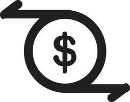 Money exchange payment icon symbol vector image. Illustration of the dollar currency coin graphic design image