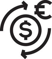 Money exchange payment icon symbol vector image. Illustration of the dollar currency coin graphic design image