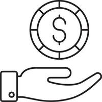 Money exchange payment icon symbol vector image. Illustration of the dollar currency coin graphic design image