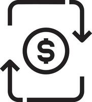 Money exchange payment icon symbol vector image. Illustration of the dollar currency coin graphic design image