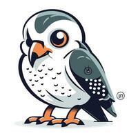 Vector illustration of a cute owl on a white background. Cartoon style.