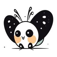 Cute cartoon butterfly. Vector illustration isolated on a white background.