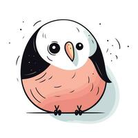 Cute cartoon owl. Vector illustration isolated on a white background.