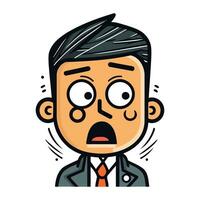 Surprised Businessman   Cartoon Vector Illustration