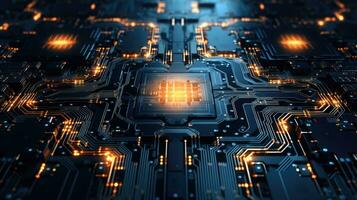 abstract tech background filled with a mesmerizing array of circuitry patterns, AI Generative photo