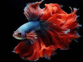 Siamese fighting fish Generative AI photo