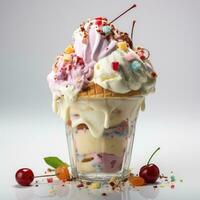 A image delicious ice cream, AI Generative photo