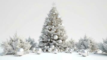 A classic Christmas adorned with an array of vibrant Christmas balls and ornaments, AI Generative photo