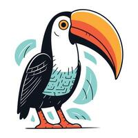 tucán pájaro. vector ilustración de un tucán pájaro.