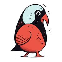 Bullfinch. Vector illustration of a cartoon bullfinch.