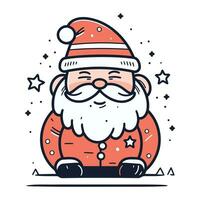 Santa Claus. Merry Christmas and Happy New Year. Vector illustration.