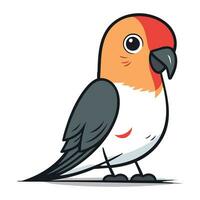 Cute parrot on white background. vector illustration. eps10