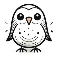 Cute cartoon owl. Vector illustration in doodle style.