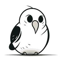 Cute cartoon bird isolated on a white background. Vector illustration.