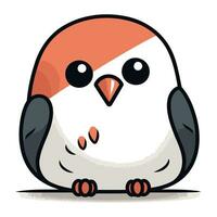 Cute cartoon penguin. Vector illustration isolated on white background.