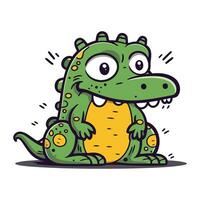 Cartoon crocodile. Vector illustration of a cartoon crocodile.