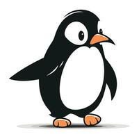 Penguin isolated on white background. Vector illustration. EPS 10