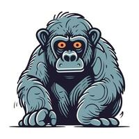 Gorilla monkey. Vector illustration of a gorilla in cartoon style.
