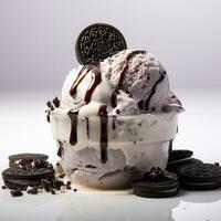 A image delicious ice cream, AI Generative photo