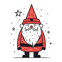 Santa Claus flat vector illustration. Merry Christmas and Happy New Year.