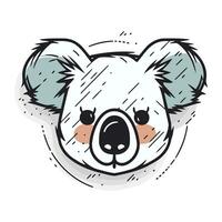 Cute koala face. Vector illustration of a cute koala.