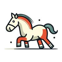 Horse icon. Cartoon illustration of horse vector icon for web design