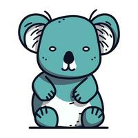 Cute cartoon koala. Vector illustration of a cute koala.