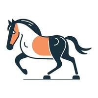 Horse icon isolated on white background. Vector illustration in flat style.