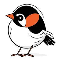 Bullfinch on a white background. Vector illustration of a bird.