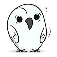 Illustration of a Cute Little Bird on White Background  Vector