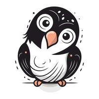 Cute penguin. Vector illustration. Isolated on white background.