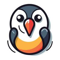Penguin icon. Cute penguin vector isolated on white background