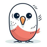 Cute little bird. Vector illustration in cartoon style. Isolated on white background.