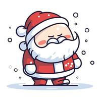 santa claus vector illustration. merry christmas cartoon character.