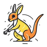 Kangaroo line icon. vector illustration. eps 10.