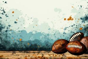 Thanksgiving football rivalries vintage posters sports inspired hues background with empty space for text photo