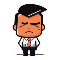 Sad Boss   Vector Cartoon Illustration